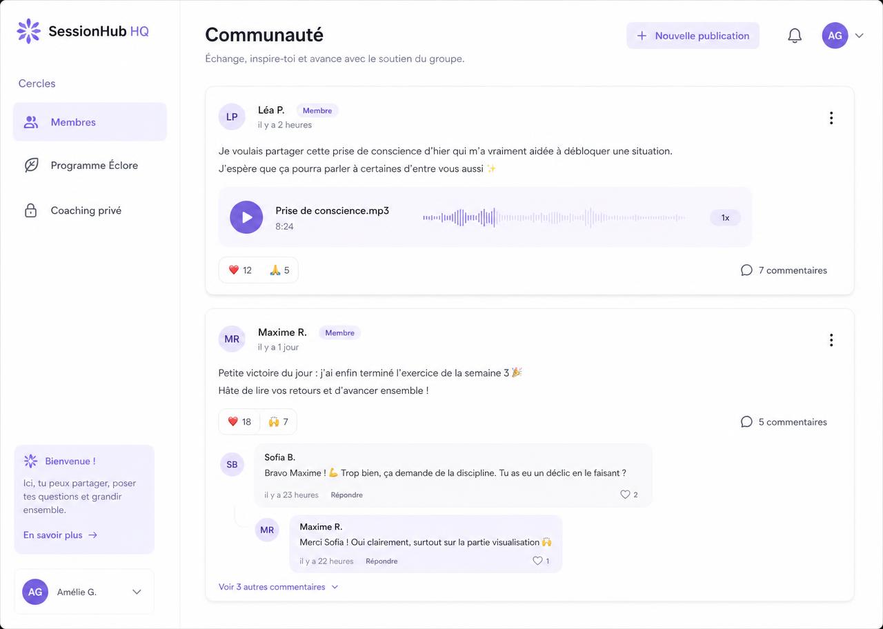 Fil de publications de la Communauté SessionHub HQ