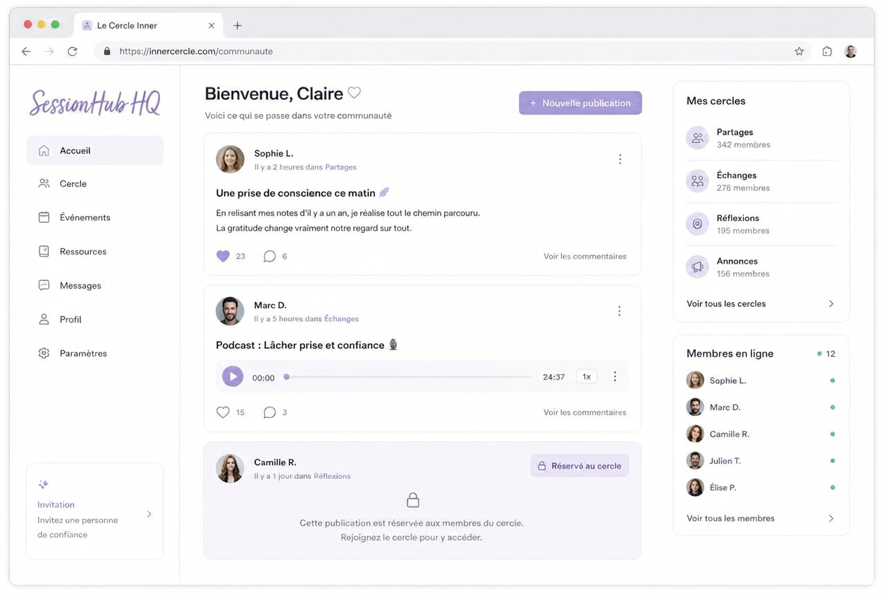 Découverte dans le Marketplace SessionHub